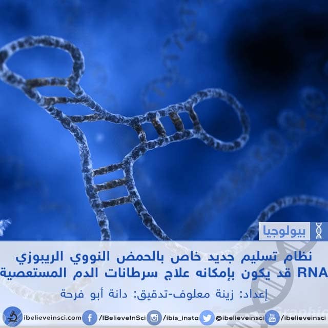 نظام تسليم جديد خاص بالحمض النووي الريبوزي RNA قد يكون بإمكانه علاج سرطانات الدم المستعصية