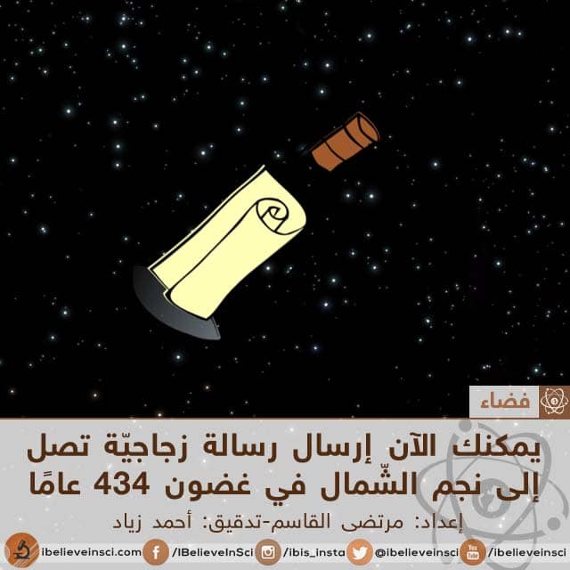 يمكنك الآن إرسال رسالة زجاجيّة تصل إلى نجم الشّمال في غضون 434 عامًا