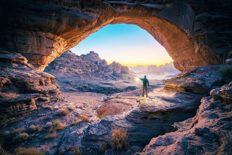 أول دليل على وجود البشر في قنوات الحمم البركانية القديمة في السعودية