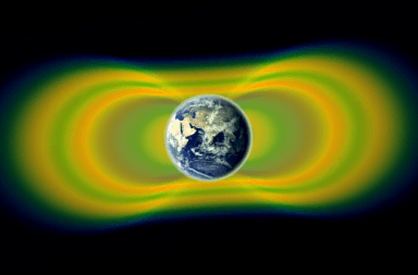 ما هي أحزمة فان آلين الإشعاعية جسيمات مشحونة عالية الطاقة الغلاف المغناطيسي لكوكب الأرض اأحزمة الإشعاعية حول الأرض الفضاء