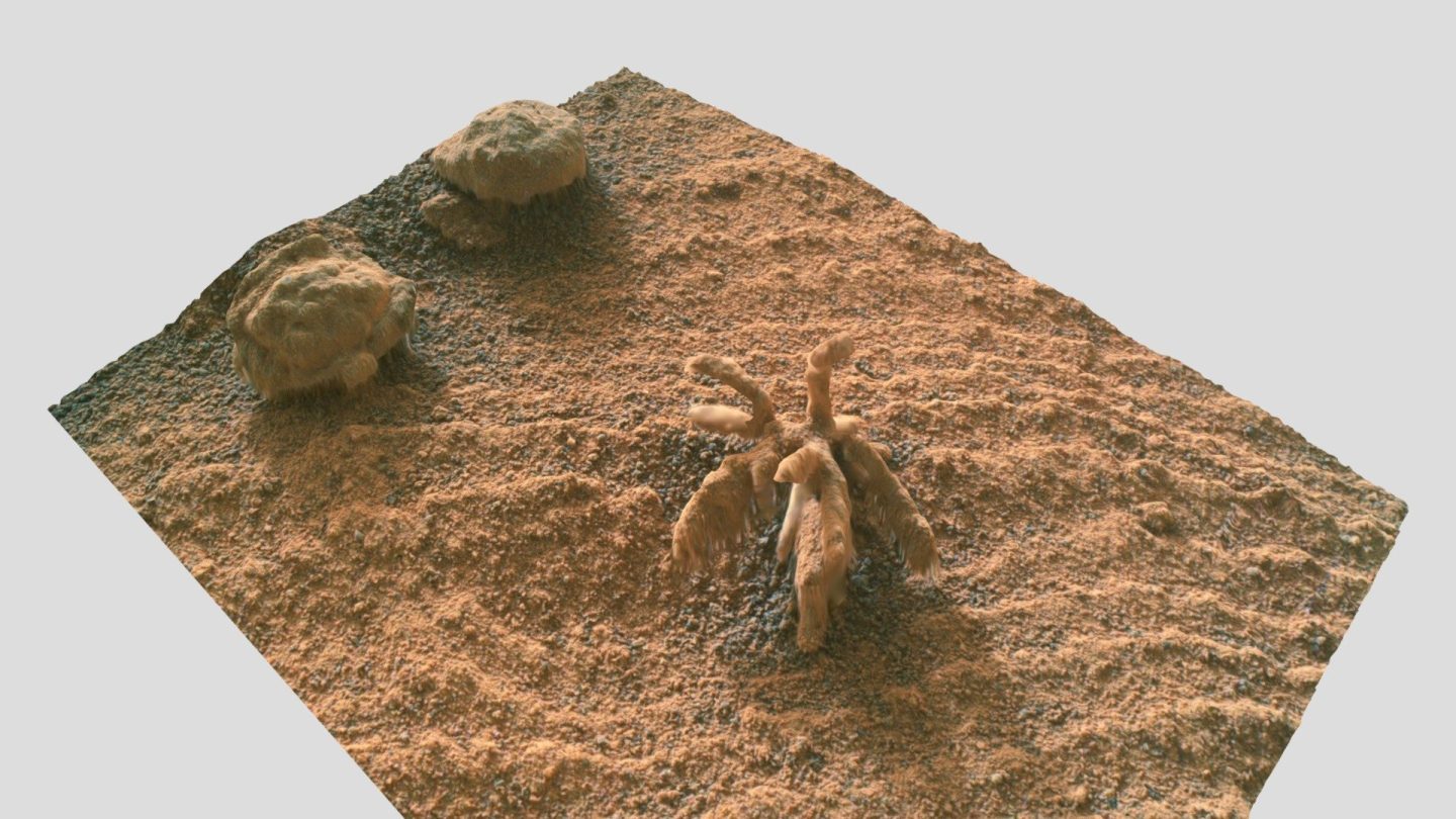 كيوريوسيتي روفر ترصد معادن متشكلة على سطح كوكب المريخ