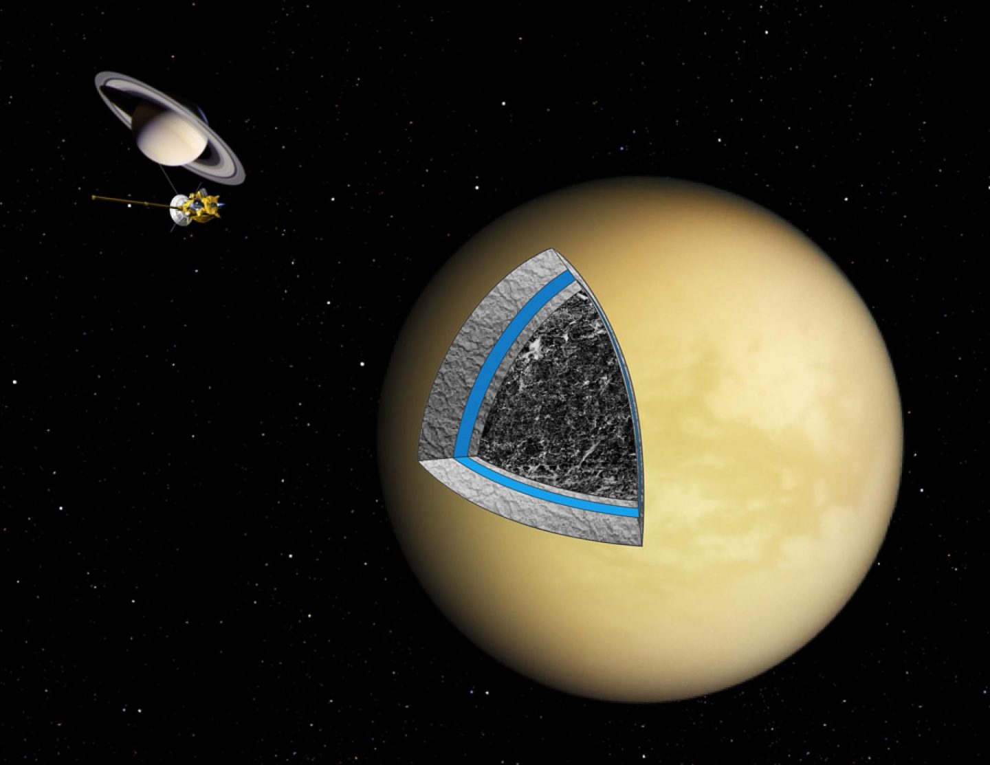 الخريطة الأولى لقمر كوكب زحل تيتان تكشف عن ميزات مدهشة