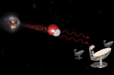 تمكن العلماء من رصد شعاع ليزر ضمن مدى طول موجات الراديو، فائقة القدرة، تنبعث من أقصى موقع فضائي سبر حتى اليوم. ميغاميزر الهيدروكسيل