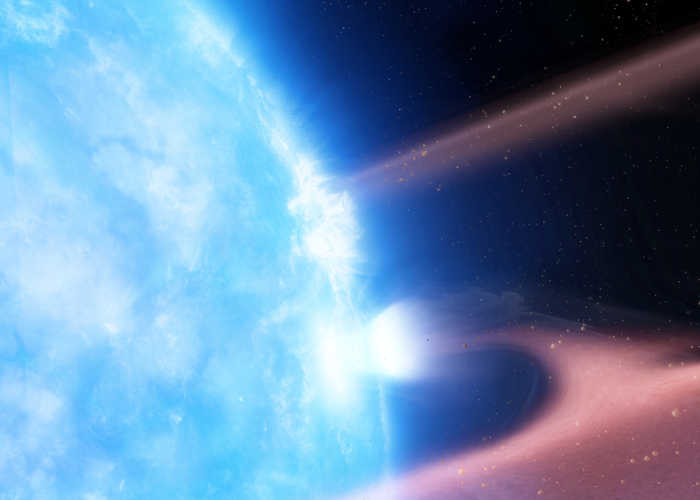 رصد أول تصادم بين نجم يمر بآخر مراحل حياته وكوكب موجود في نظامه النجمي
