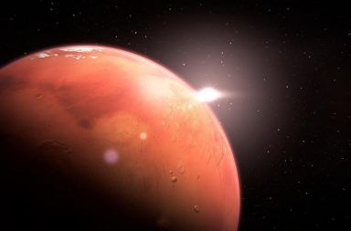 المريخ الكوكب الأحمر الحديد أكسيد الحديد أحمر