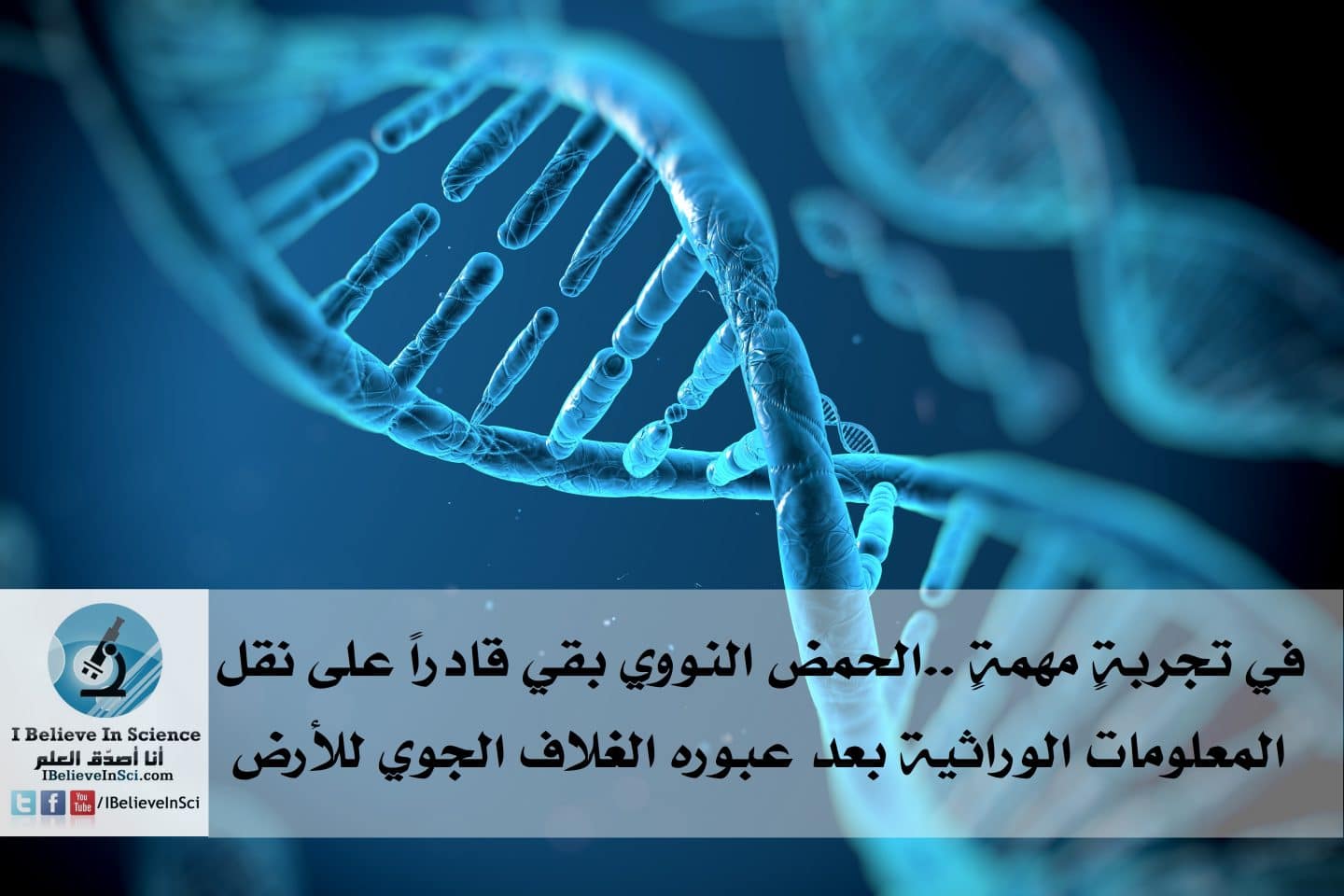 الحمض النووي بقي قادراً على نقل المعلومات الوراثية بعد عبوره الغلاف الجوي للأرض