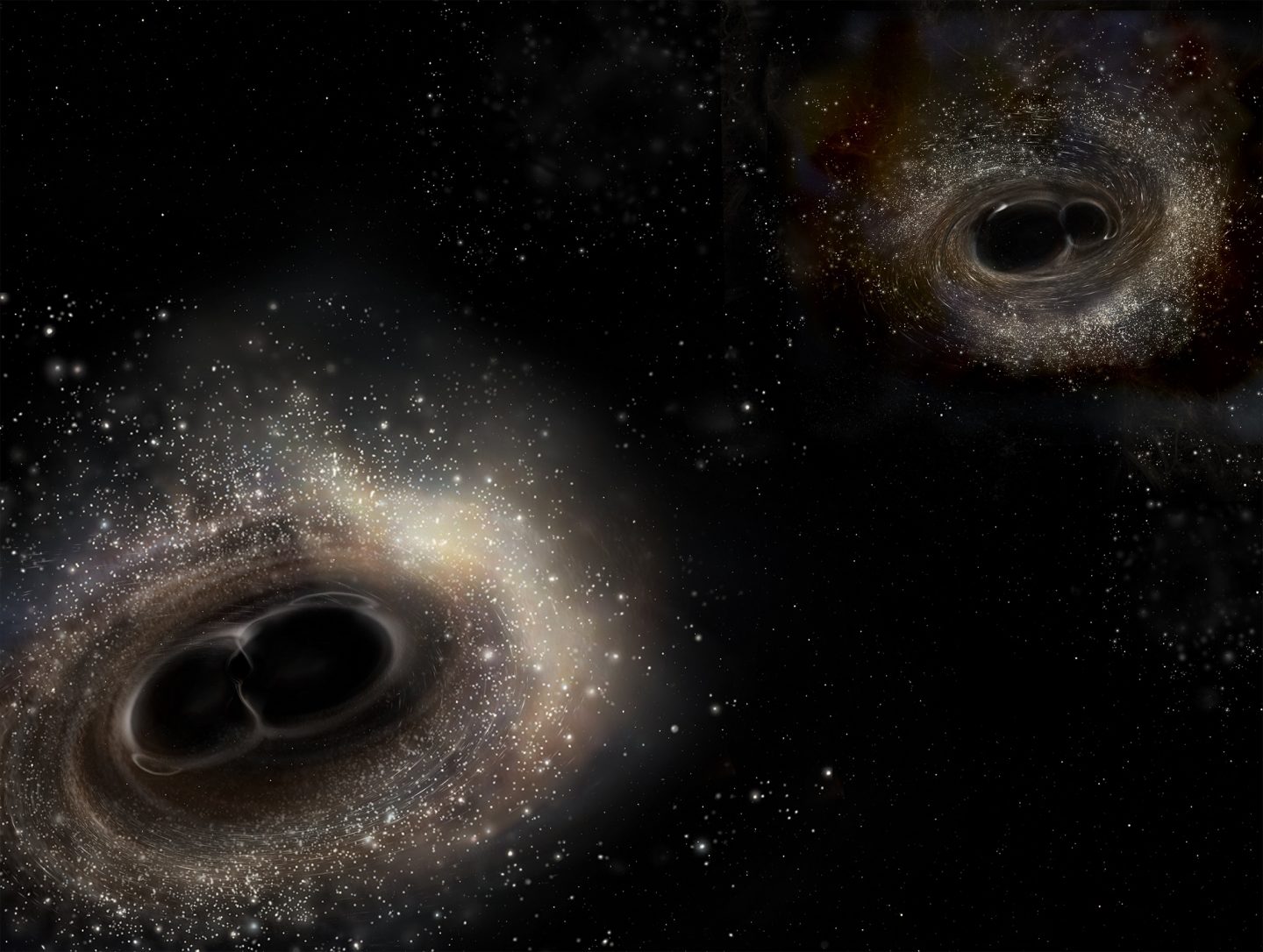 أول رصد لتصادم بين ثقبين أسودين مختلفين تمامًا في الكتلة