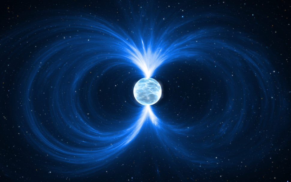 نجم نيوتروني ذو مجال مغناطيسي (يختفي) هو الأول من نوعه