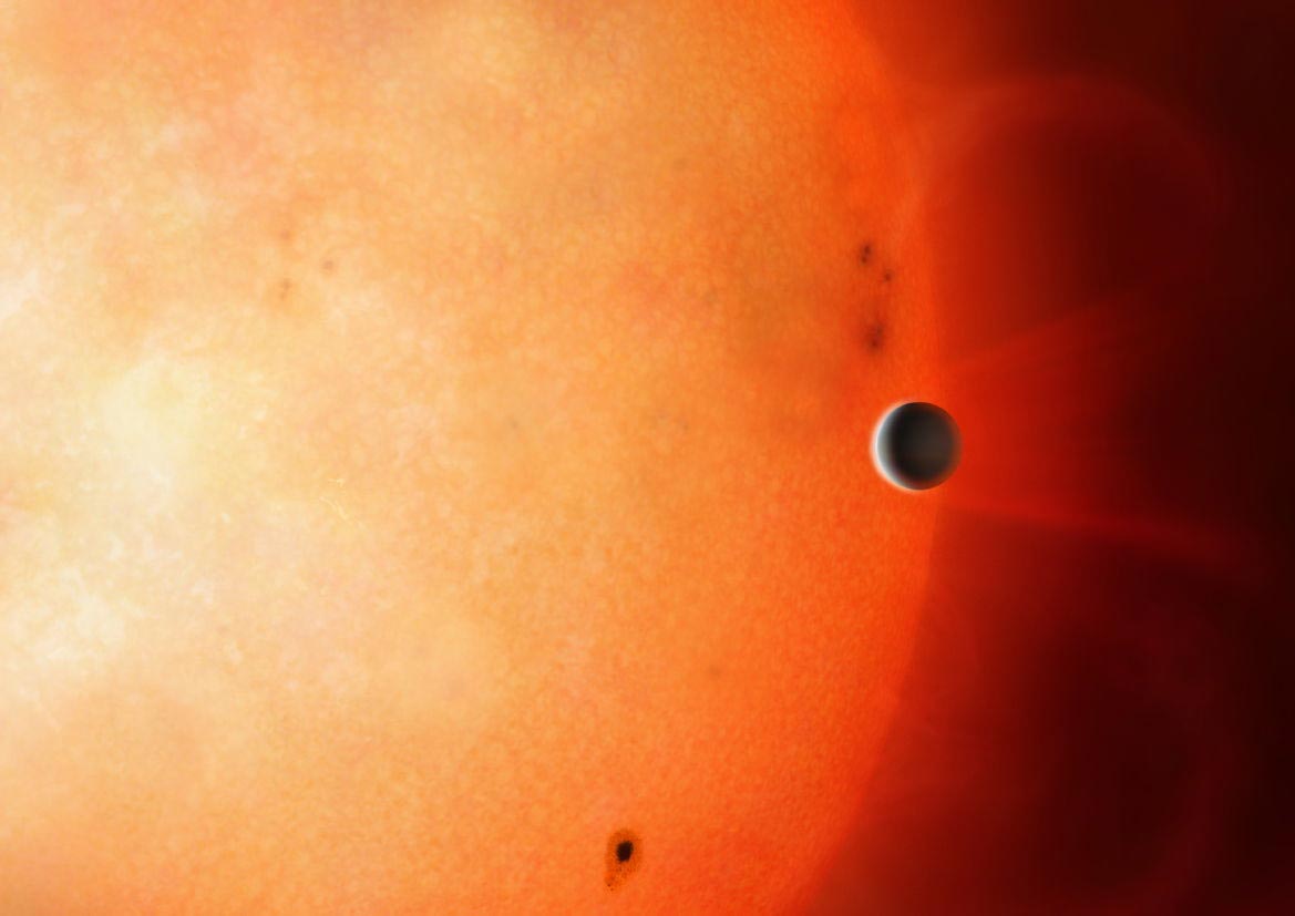 تقدر السنة على هذا الكوكب بثماني عشرة ساعة وهذا هو الأمر الغريب بشأنه - مرصد الكواكب الخارجية في تشيلي - عملاق غازي بحجم كوكب المشترى 