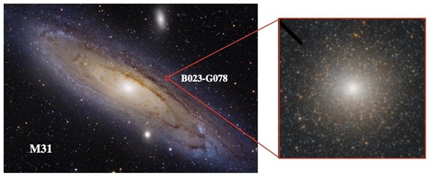 العنقود الكروي B023-G78 في مجرة أندروميدا