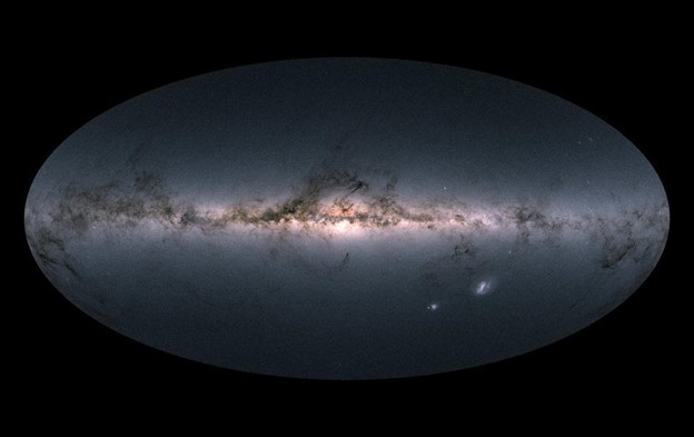 خريطة نجمية ثلاثية الأبعاد للنجوم، صادرة عن هيئة الفضاء الأوروبية غايا 