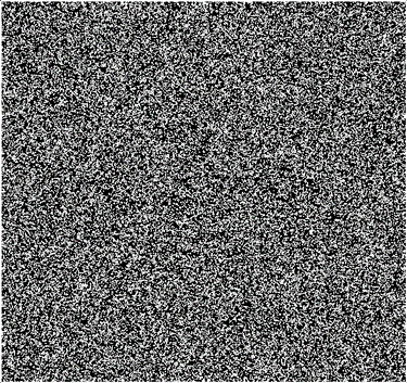 الصورة رقم 2: ترينا الصورة توزيعًا عشوائيًا لنحو 65 ألف نقطة (نجم) في مساحة معينة. من الواضح أن هذا التوزيع في «المعدل» متساوٍ.