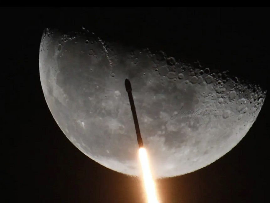 صاروخ سبيس إكس في طريقه للاصطدام بالقمر بعد فقدان السيطرة عليه