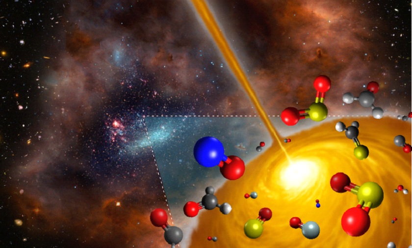 الكشف عن نواة جزيئية حارة خارج المجرة