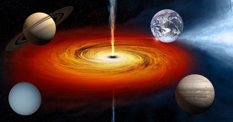 آلاف الكواكب الشبيهة بالأرض ربما تدور حول الثقب الأسود في مركز درب التبانة - مراكز الجاذبية الكبيرة - الثقوب السوداء فائقة الضخامة 