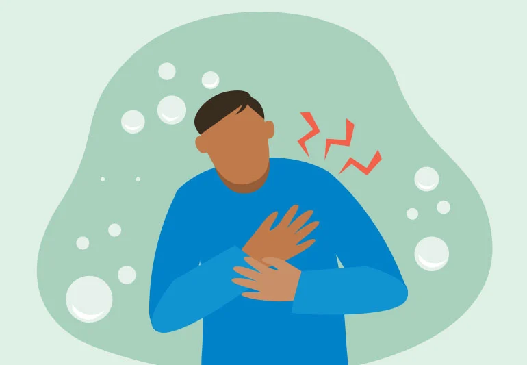 هل يمكن أن تسبب الغازات ألمًا في الصدر؟