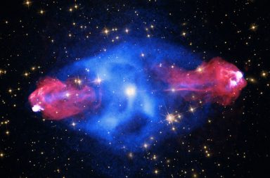 أدى نشاط أحد الثقوب السوداء داخل عنقود مجري إلى تشكل فقاعات راديوية ضخمة انتشرت في الفضاء الخارجي مصدرها العنقود المجري آيبل