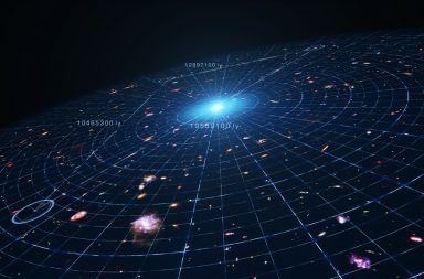 التوسع الكوني إلى ماذا يتوسع الكون ما هو شكل الكون البالون الانفجار العظيم تباعد المجرات الفضاء مسطح التمدد الكوني مسطح المسافة بين المجرات