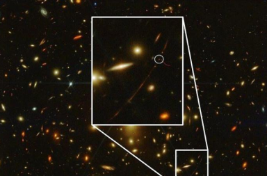 تلسكوب جيمس ويب الفضائي يصور أبعد نجم معروف في التاريخ! أصدرت وكالة ناسا صورةً جديدة مُحسّنة من جيمس ويب، حيث جلبت 18 نسخةً غير مركزة من نجم في تشكيل سداسي