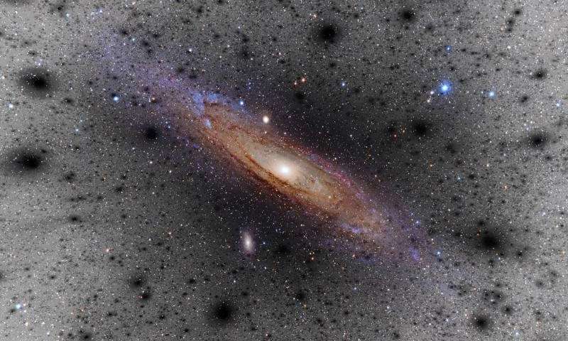 ثقوب ضخمة ناتجة عن المادة المظلمة تخترق سيلا من النجوم