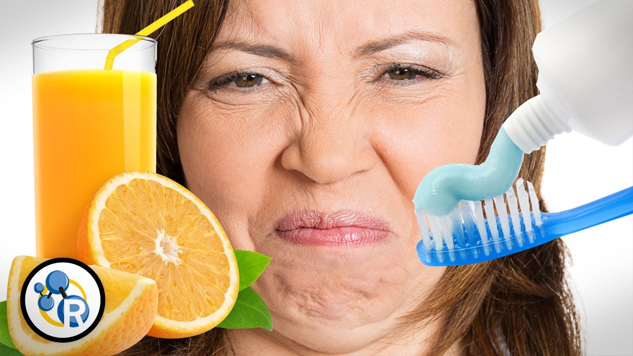 لماذا يبدو لنا مذاق عصير البرتقال سيئاً بعد أن نقوم بتنظيف أسناننا؟
