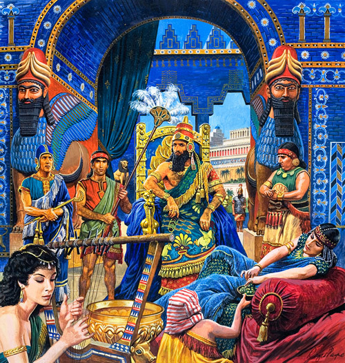 ثاني وأعظم ملوك سلالة بابل الكلدانية - نبوخذ نصر الثاني ملك بابل - الإله الرئيسي لمدينة بابل والإله الوطني للبابليين - معبد مردوخ