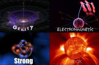 ما القوى الأساسية الأربع في الكون قوة الجاذبية القوة الكهرومغناطيسية القوة النووية الشديدة القوة النووية الضعيفة الجسيمات